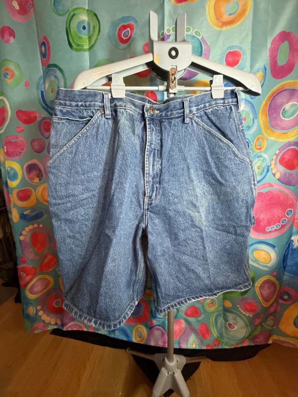 Route 66 Vintage Y2K style baggy Fit Carpenter Denim Shorts Size 38